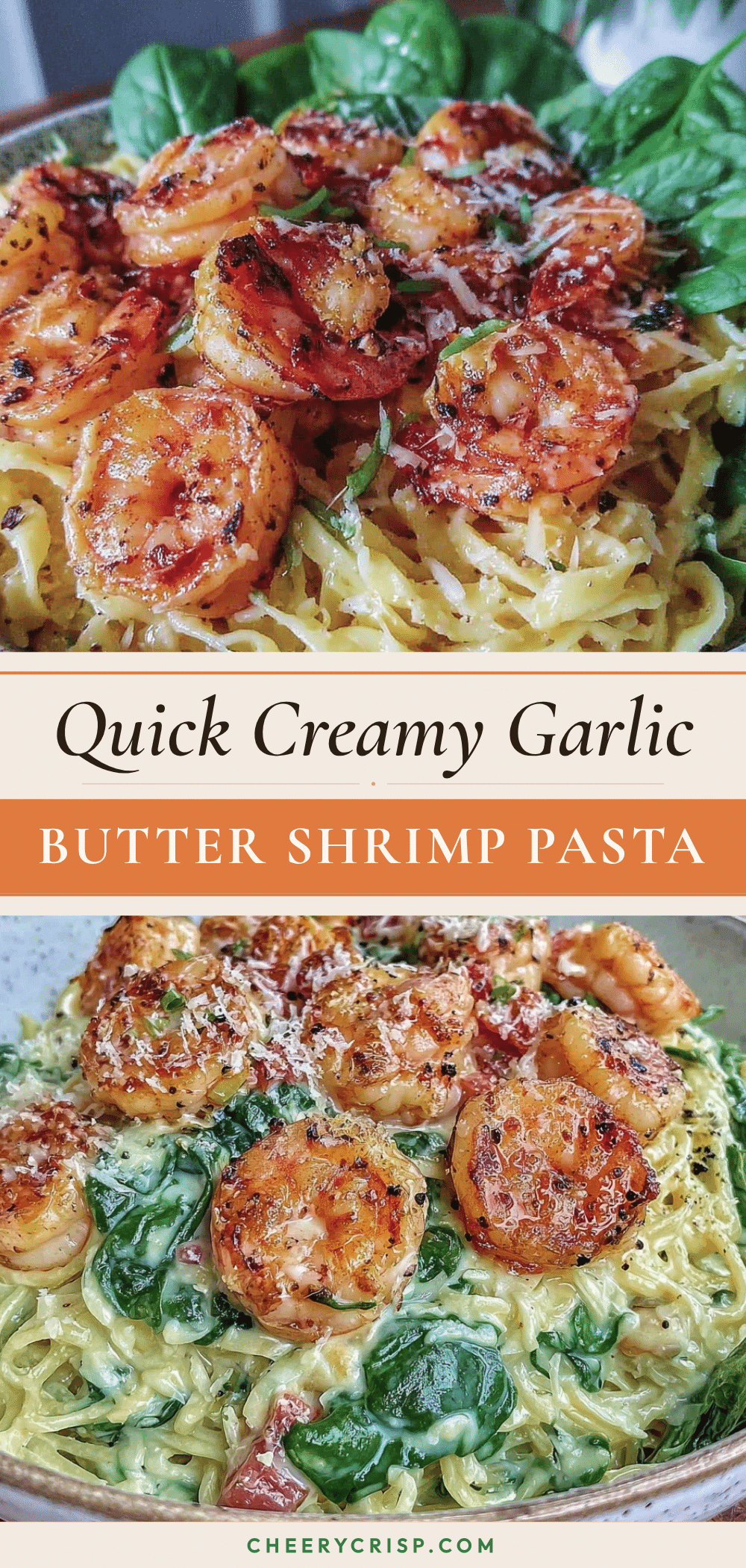 creamy garlic butter shrimp pasta recipe
