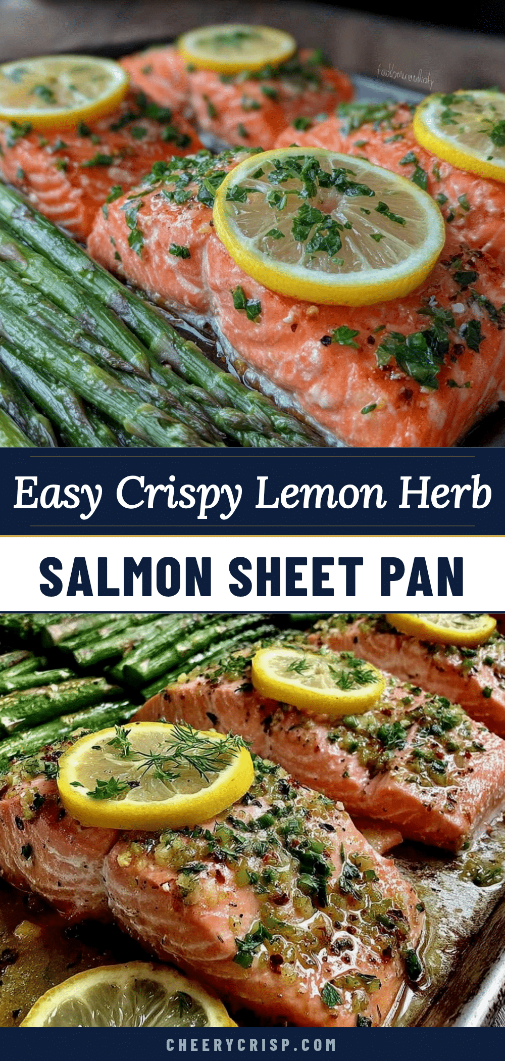 easy crispy sheet pan lemon herb salmon recipe