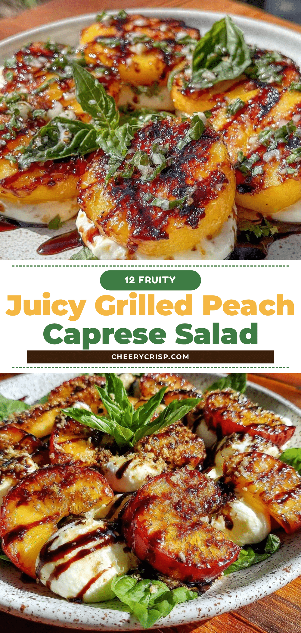 Fresh Grilled Peach Caprese Salad recipe