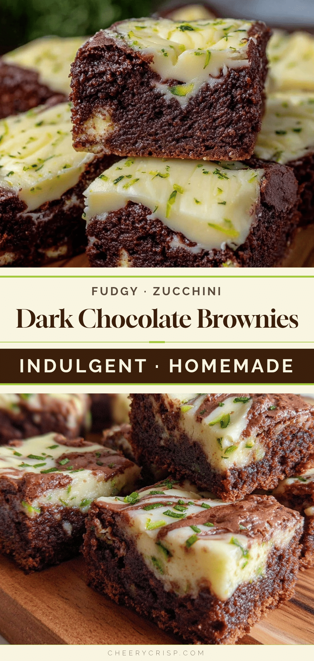 fudgy dark chocolate zucchini brownies recipe