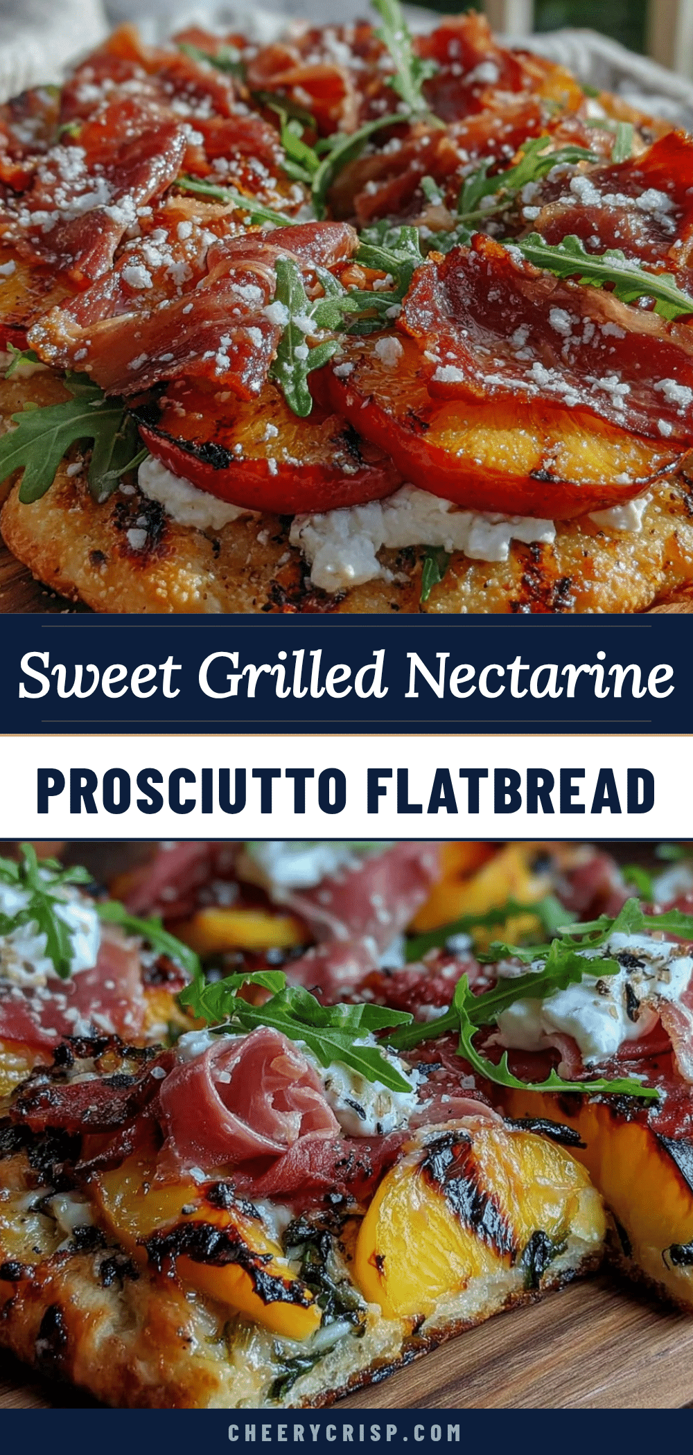 grilled nectarine and prosciutto flatbread pizza recipe