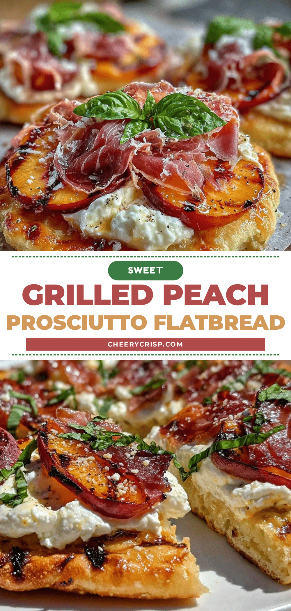 grilled peach and prosciutto flatbread recipe