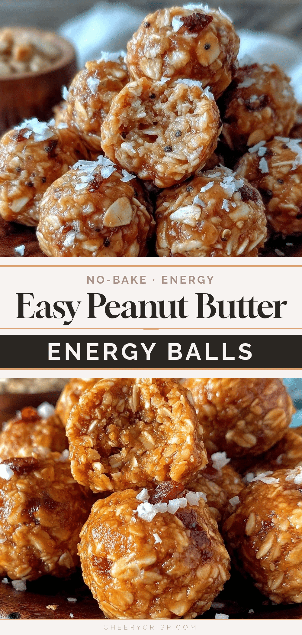 no-bake peanut butter oat energy balls recipe