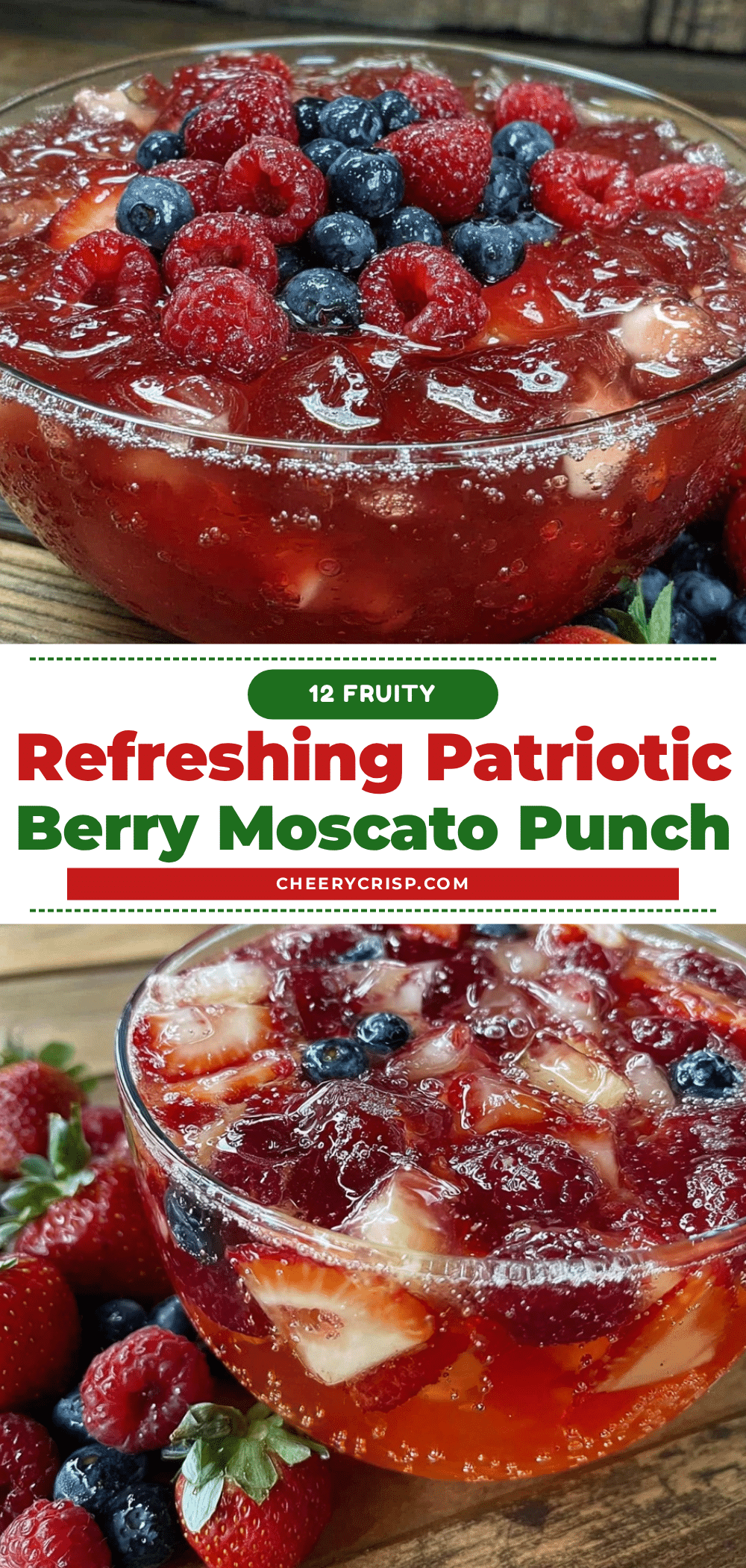 Patriotic Berry Moscato Punch recipe