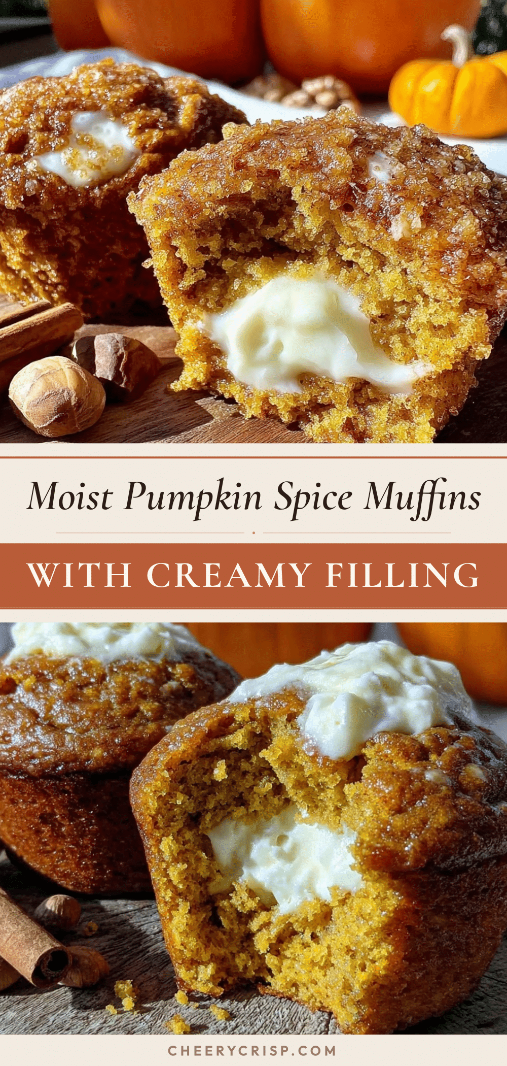 pumpkin spice muffins with cream cheese filling recipe