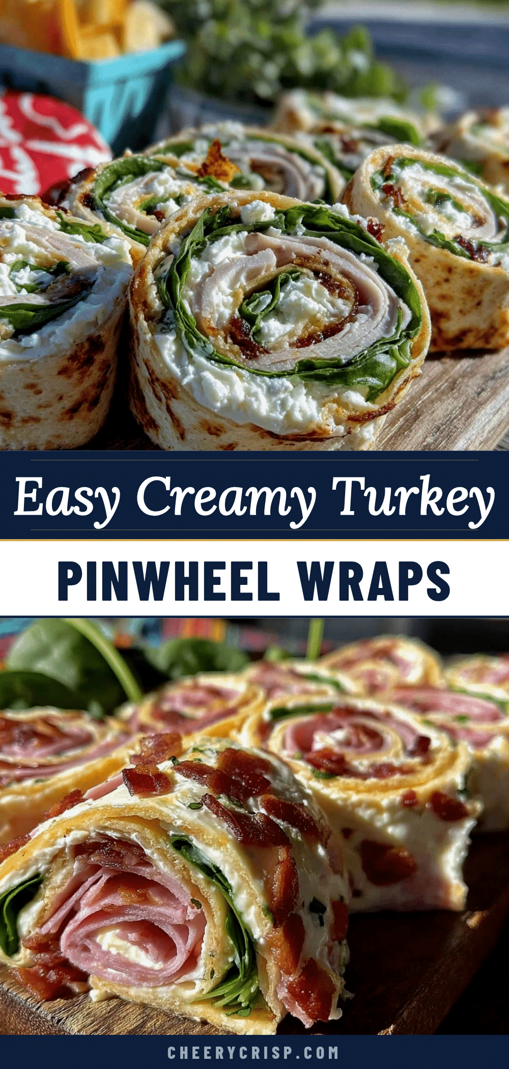 turkey cream cheese pinwheel wraps recipe