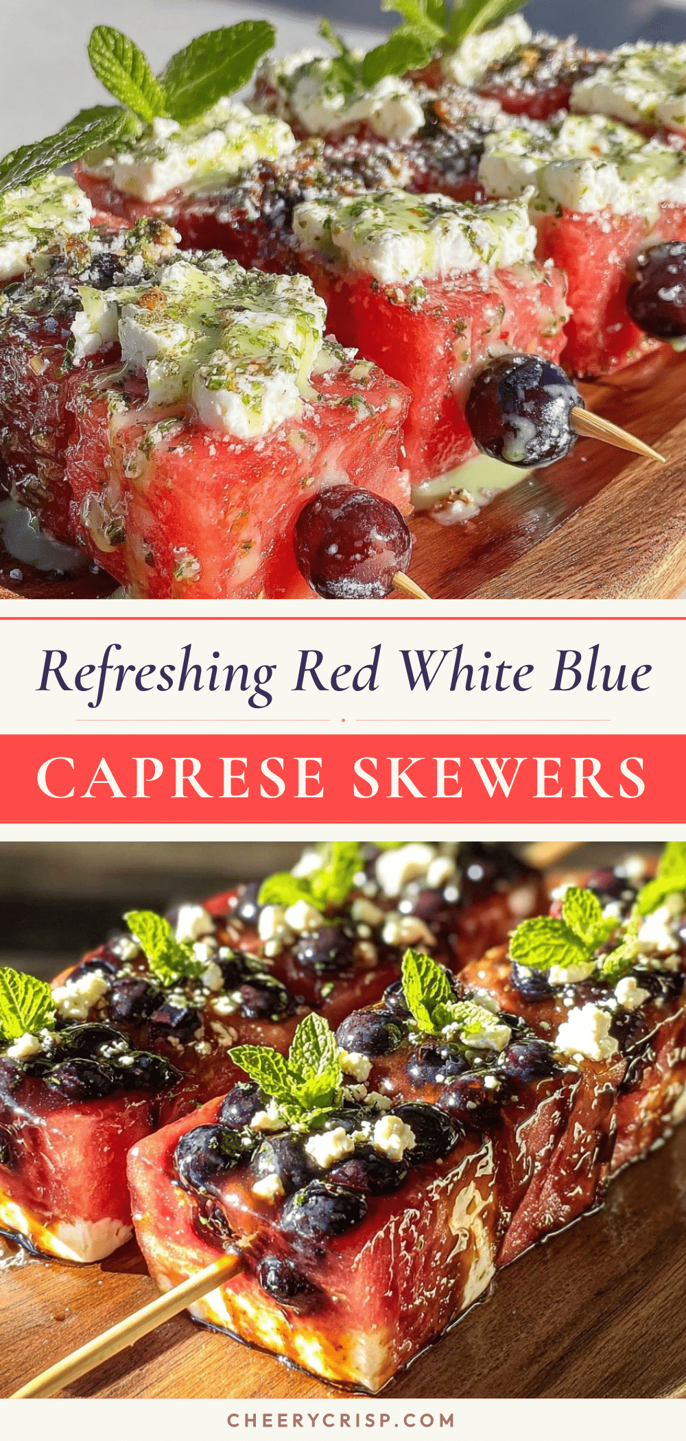watermelon feta caprese skewers recipe
