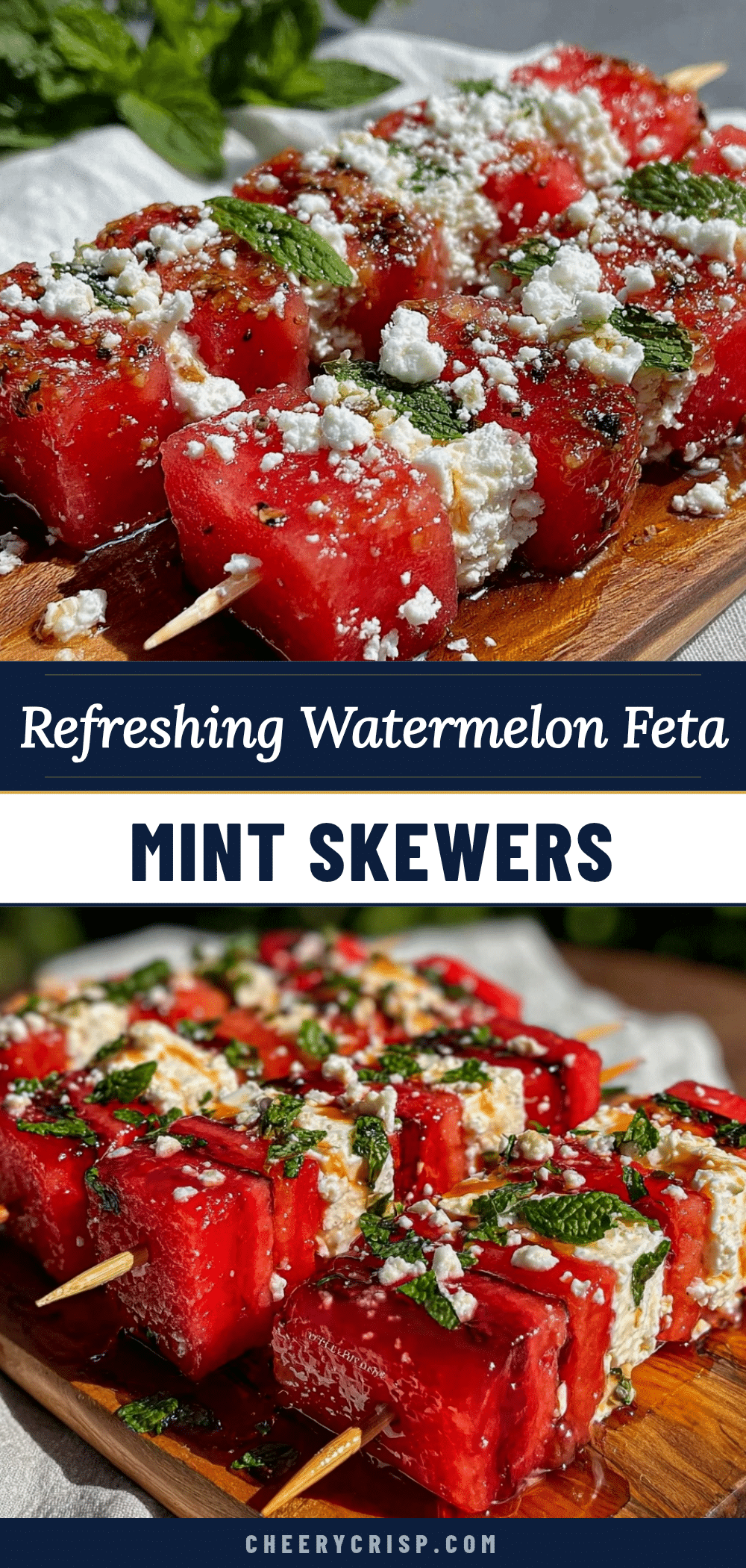 watermelon feta mint skewers recipe