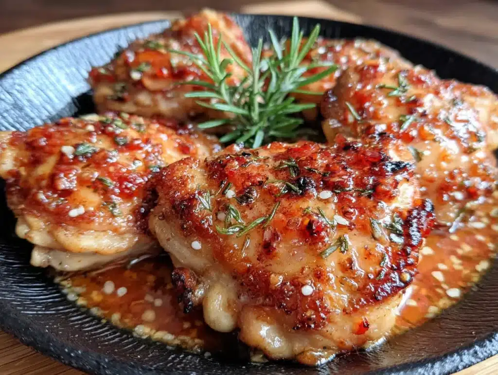 15-minute garlic butter chicken thighs - featured image