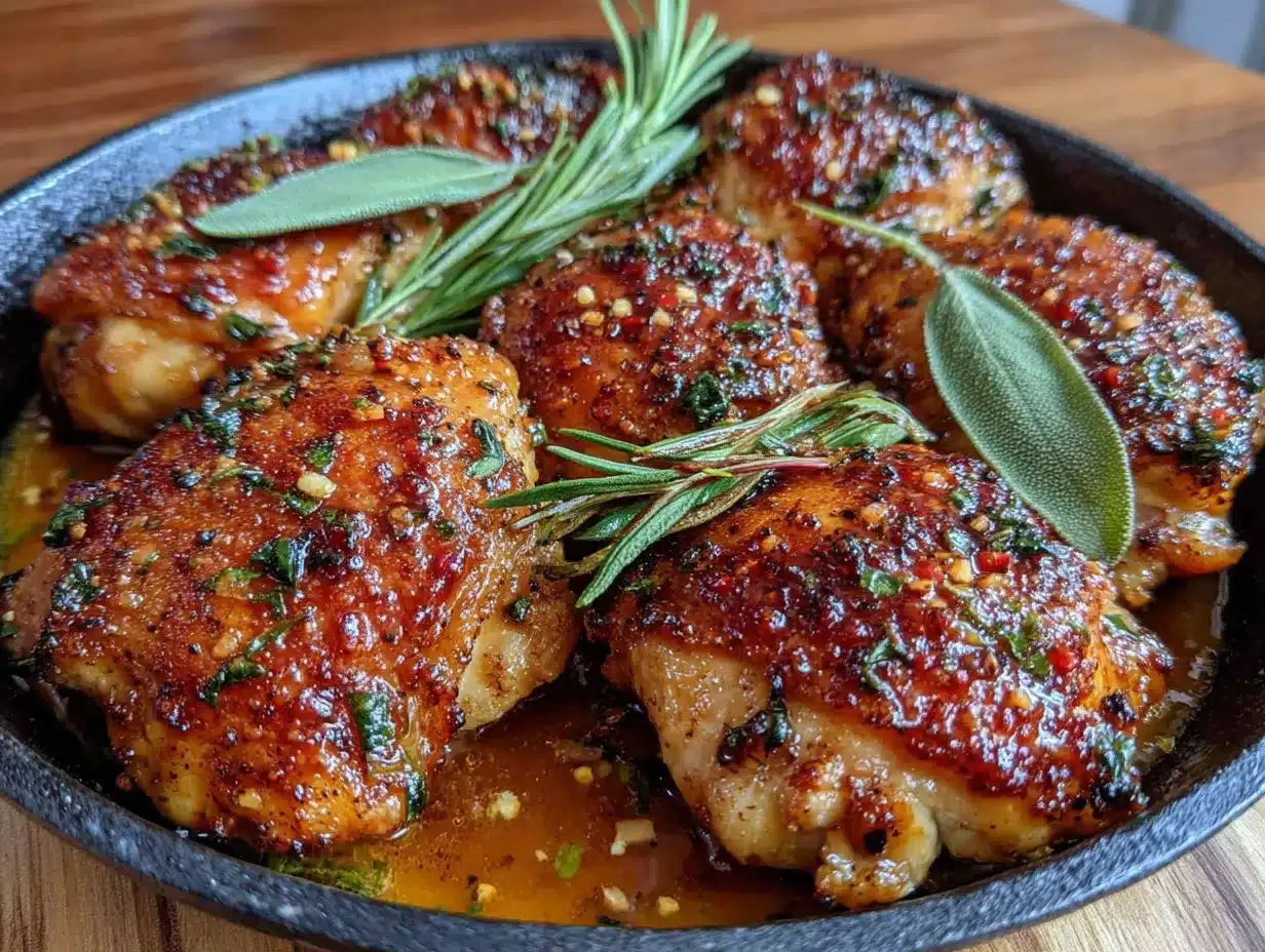 15-minute garlic butter chicken thighs preparation steps