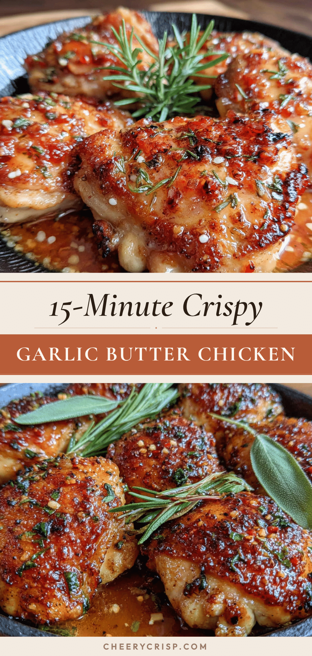 15-minute garlic butter chicken thighs recipe
