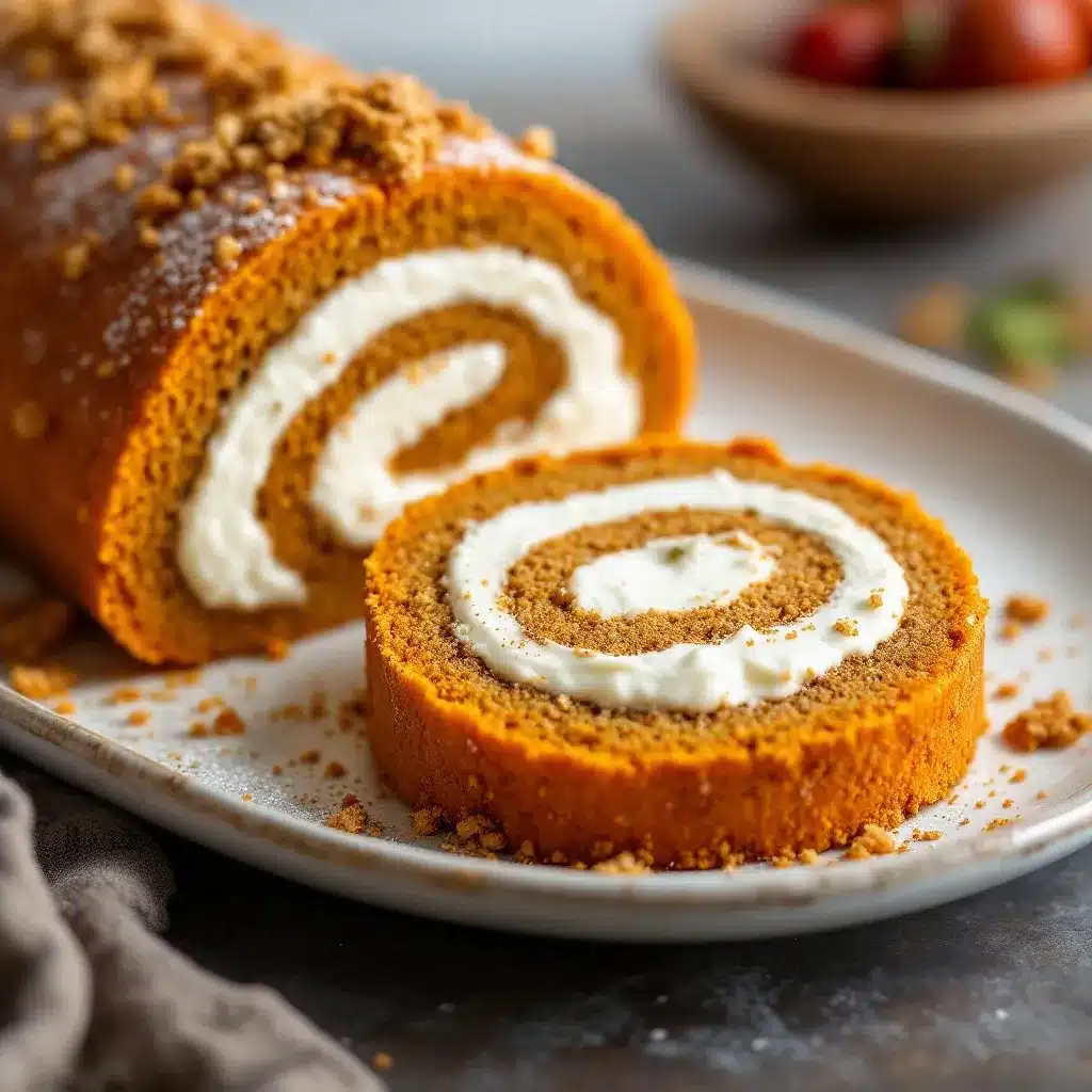 best easy pumpkin roll with cream cheese filling preparation steps