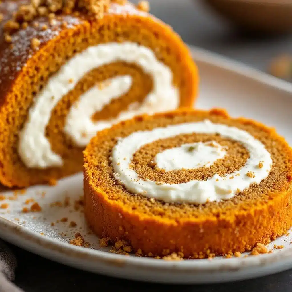 best easy pumpkin roll with cream cheese filling - featured image
