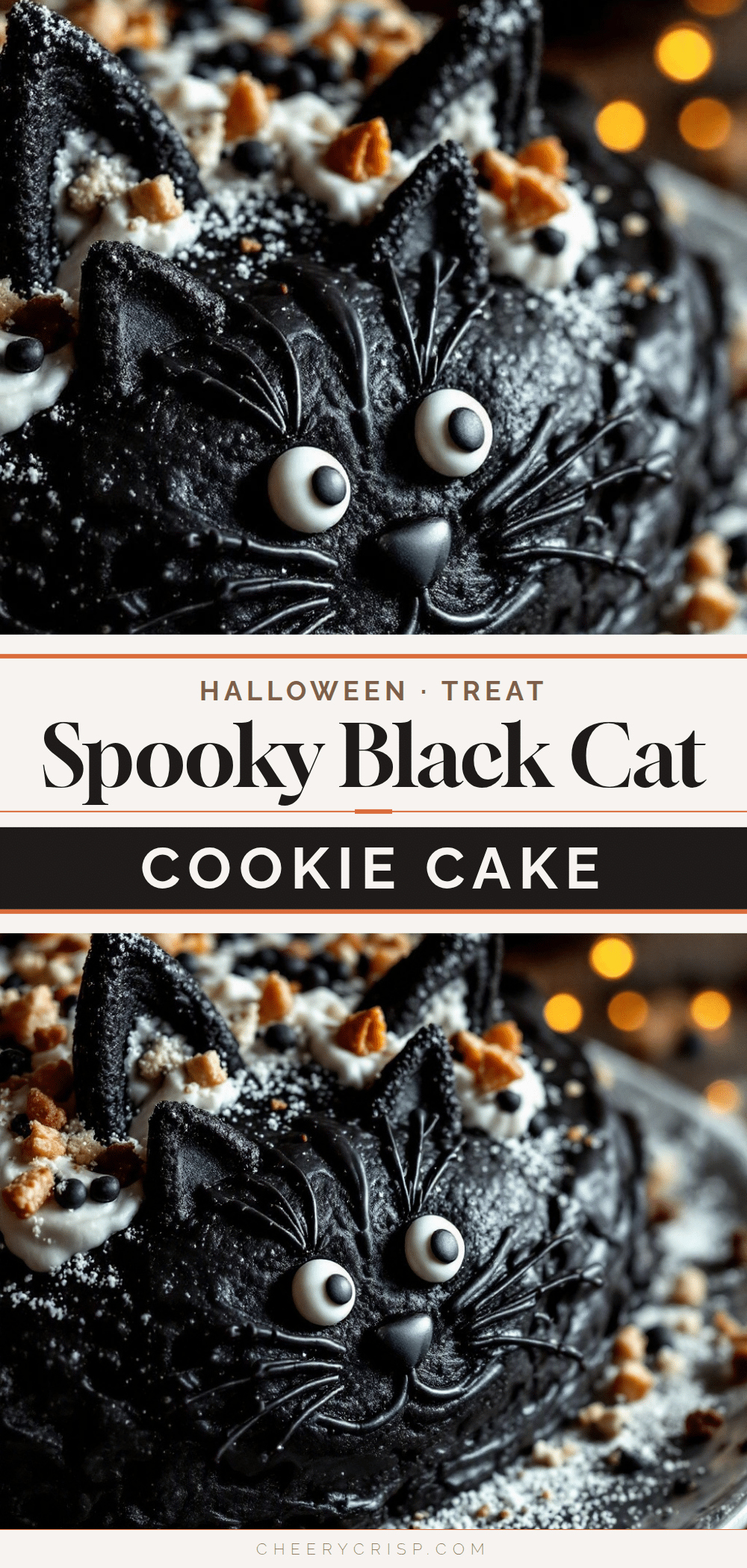 black cat halloween cookie cake recipe