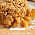 classic apple crisp with oat crumble topping - featured image