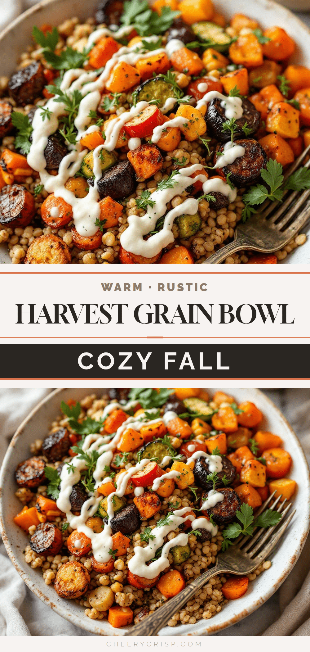 cozy fall harvest grain bowl recipe