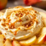 creamy caramel apple cheesecake dip - featured image