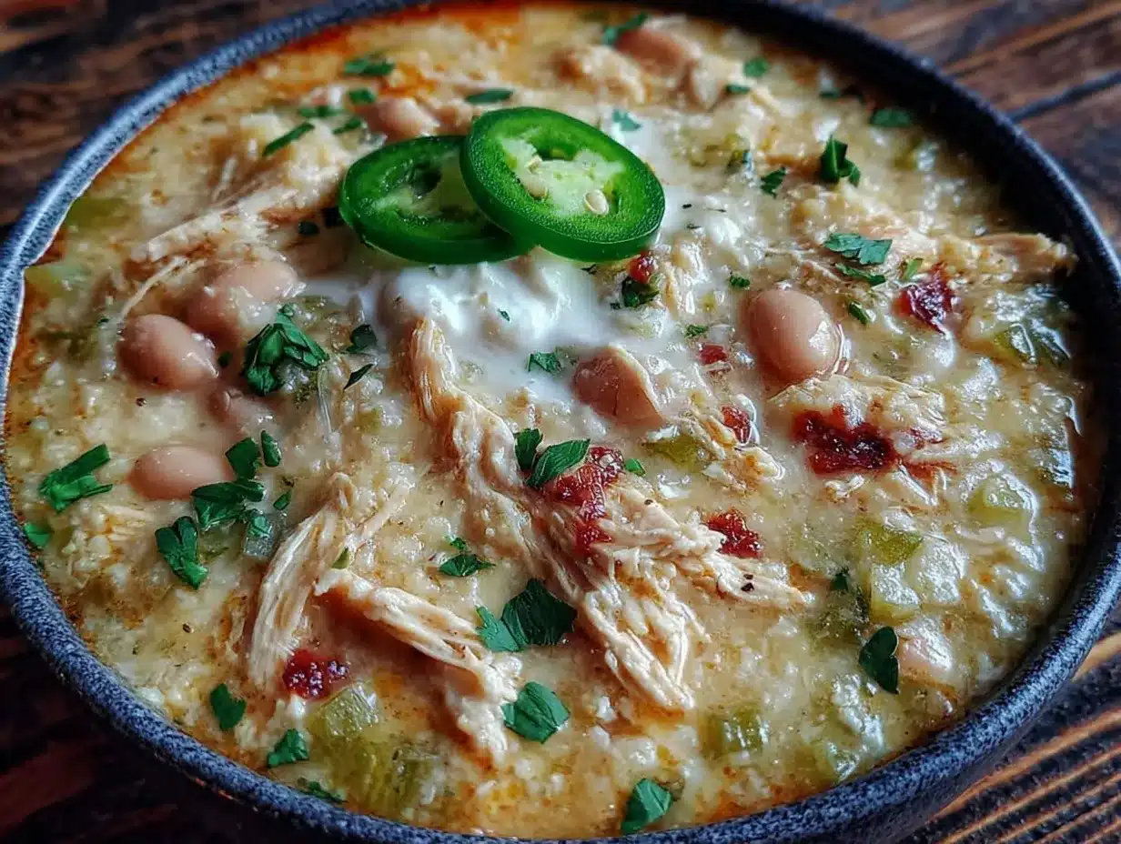 creamy crockpot white chicken chili preparation steps