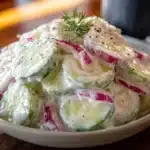 creamy cucumber salad - featured image
