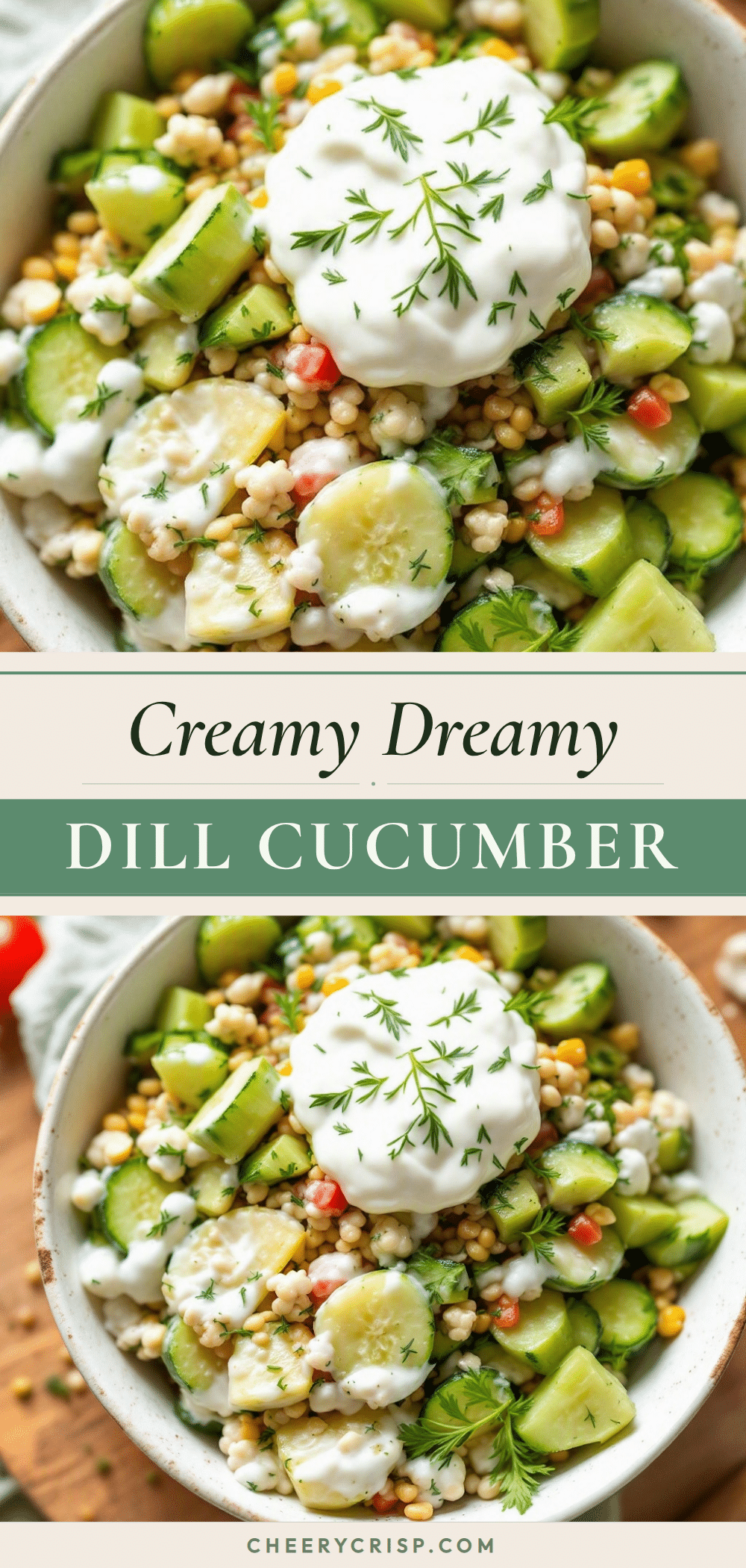 creamy cucumber salad with dill and sour cream recipe