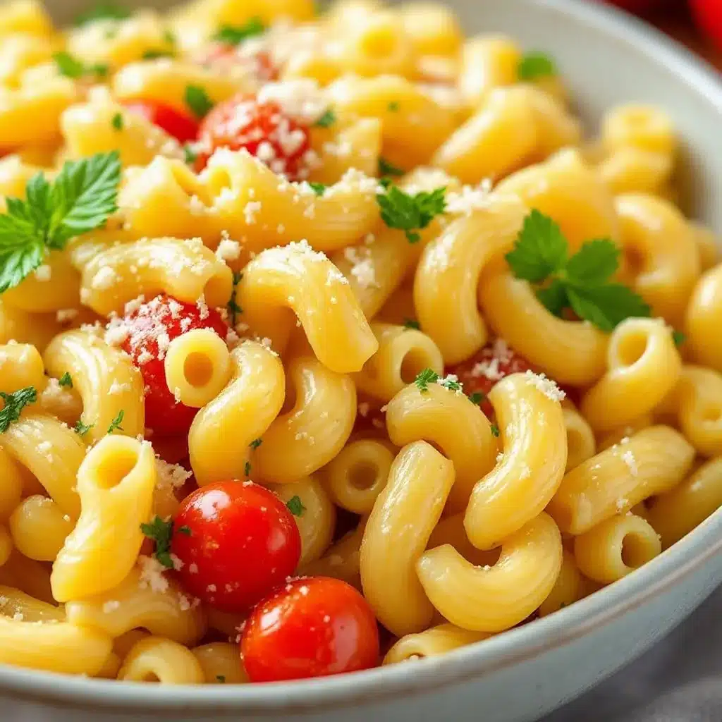 creamy Italian macaroni pasta salad - featured image