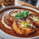 creamy tomato basil soup - featured image