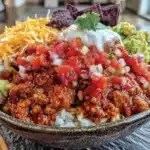 crockpot ground turkey taco bowls - featured image