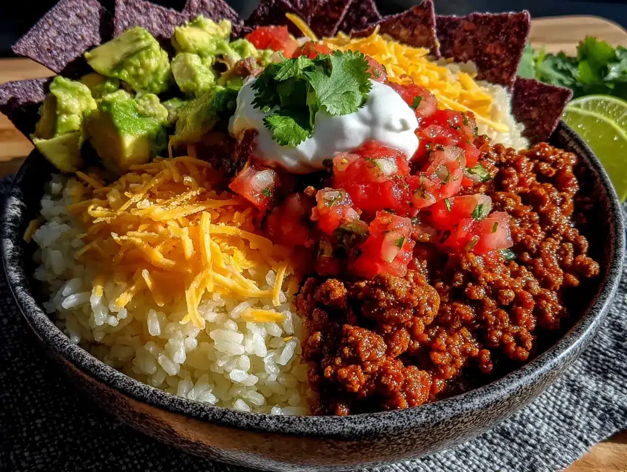 crockpot ground turkey taco bowls preparation steps