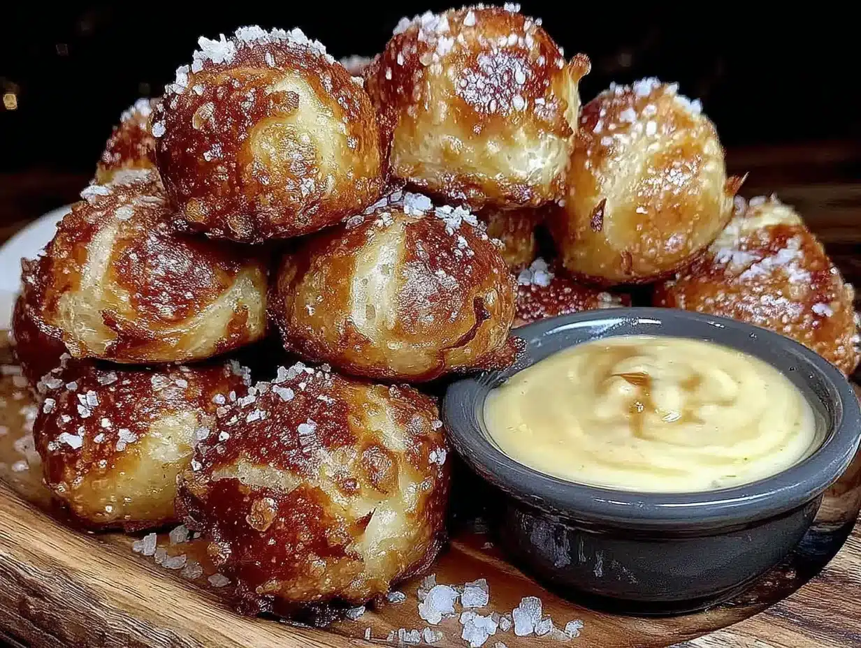 Easy Baked Soft Pretzel Bites with Beer Cheese Dip preparation steps