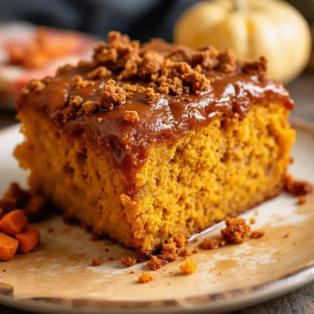 easy pumpkin dump cake with yellow cake mix preparation steps