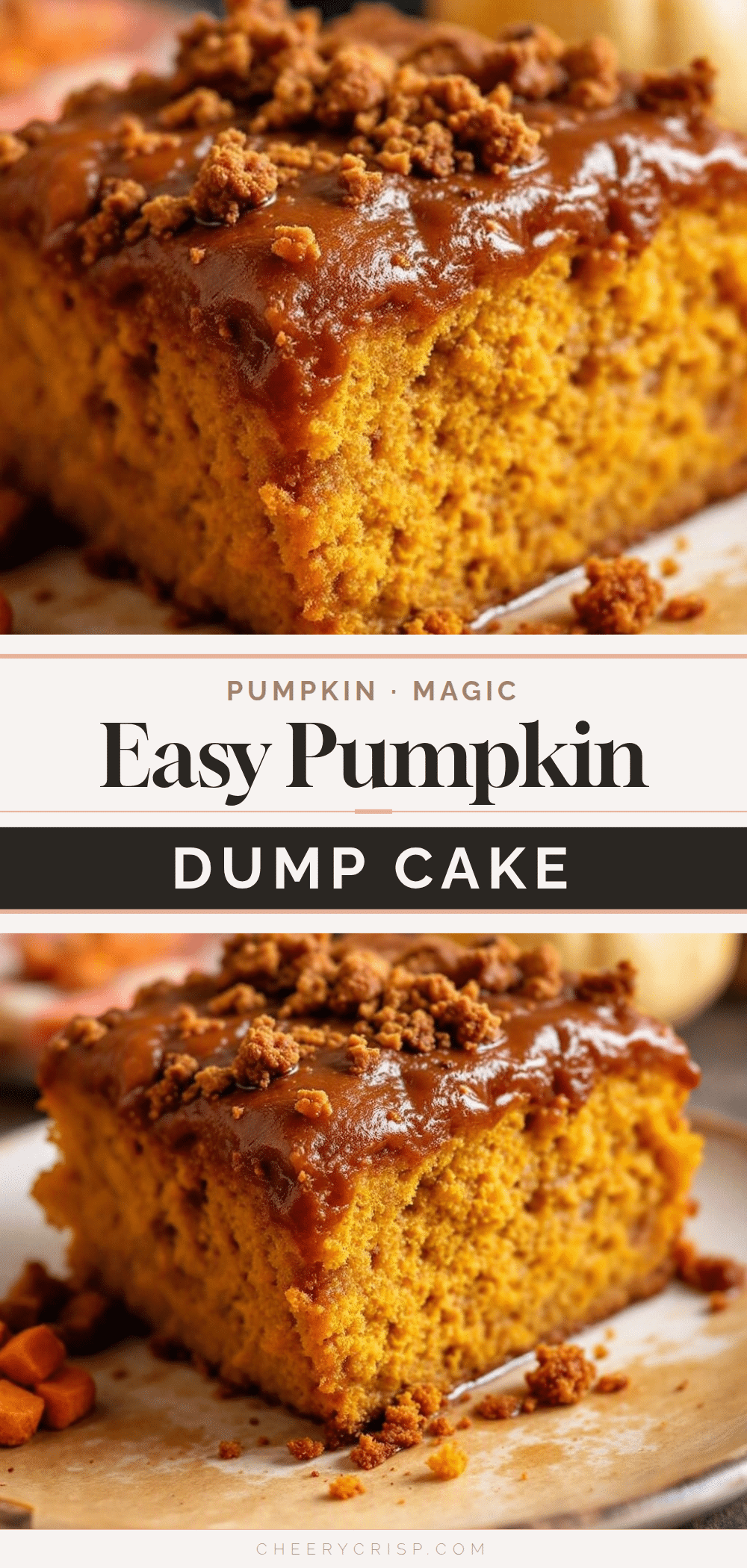 easy pumpkin dump cake with yellow cake mix recipe