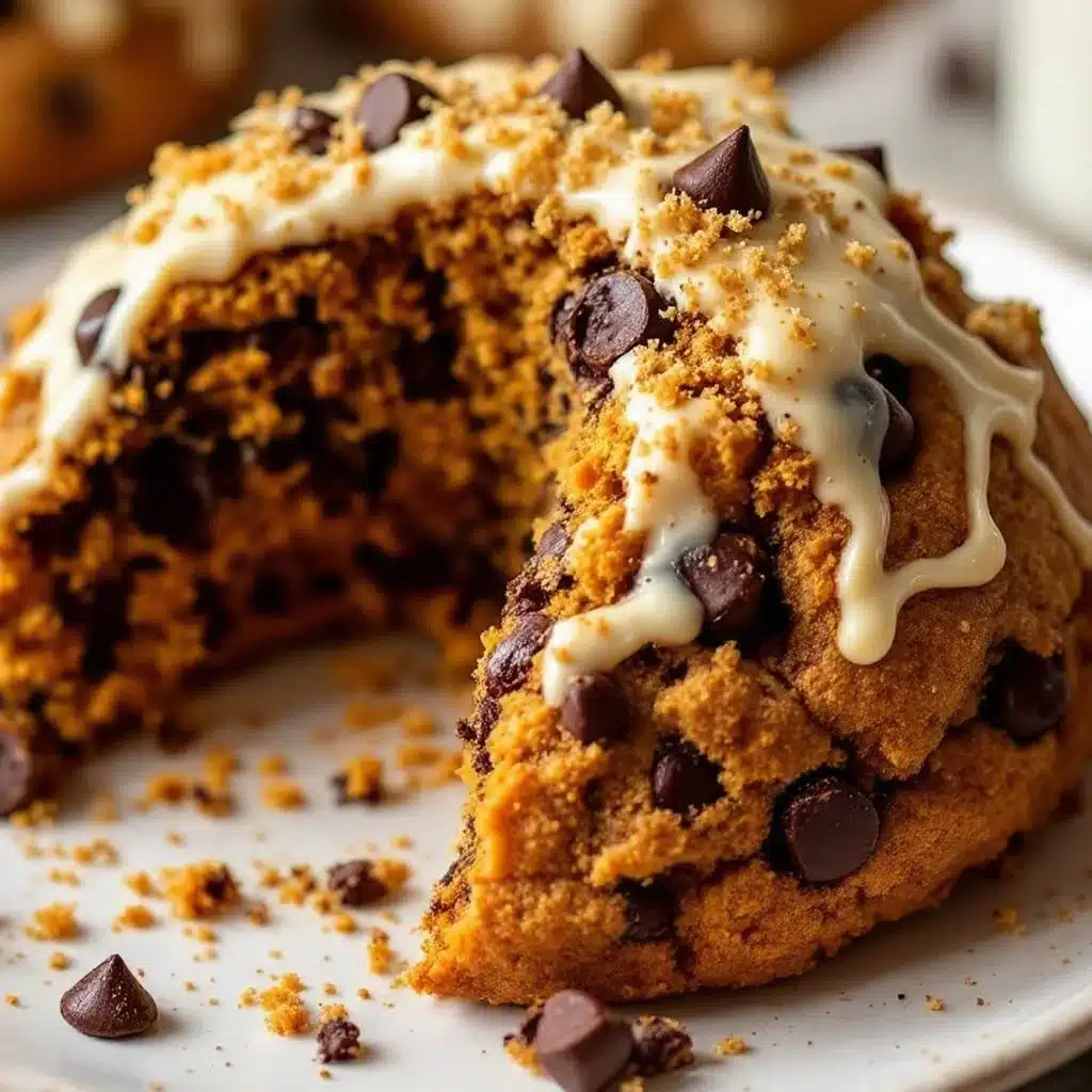 Fluffy Chocolate Chip Pumpkin Cookies with Cream Cheese Icing - featured image