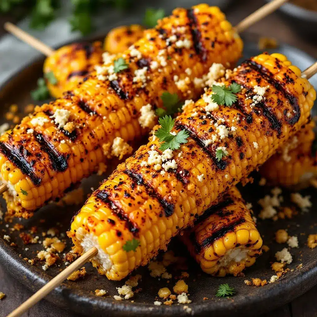 grilled corn elote skewers preparation steps