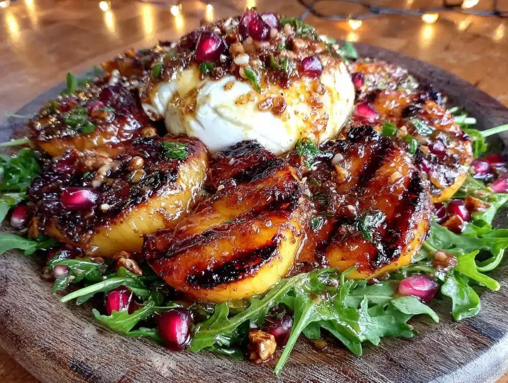 Grilled Peach Burrata Salad - featured image