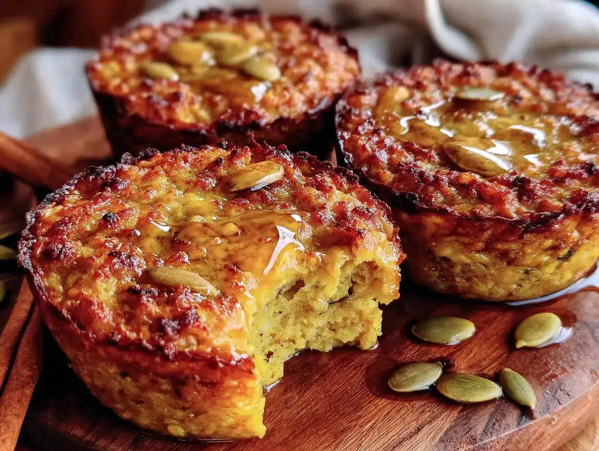 healthy baked pumpkin protein oatmeal cups preparation steps