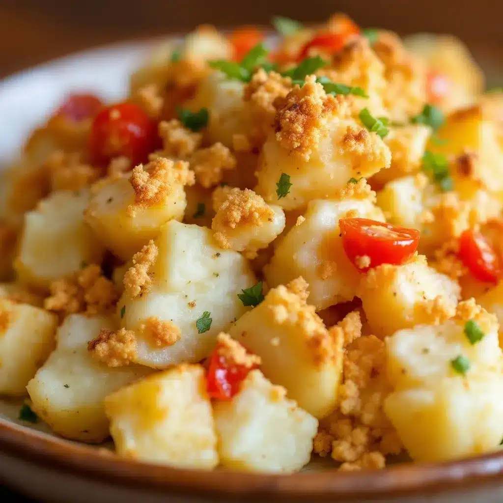 loaded baked potato salad preparation steps