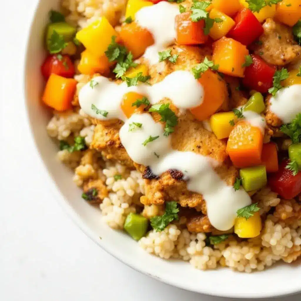 meal prep chicken and rice bowls preparation steps