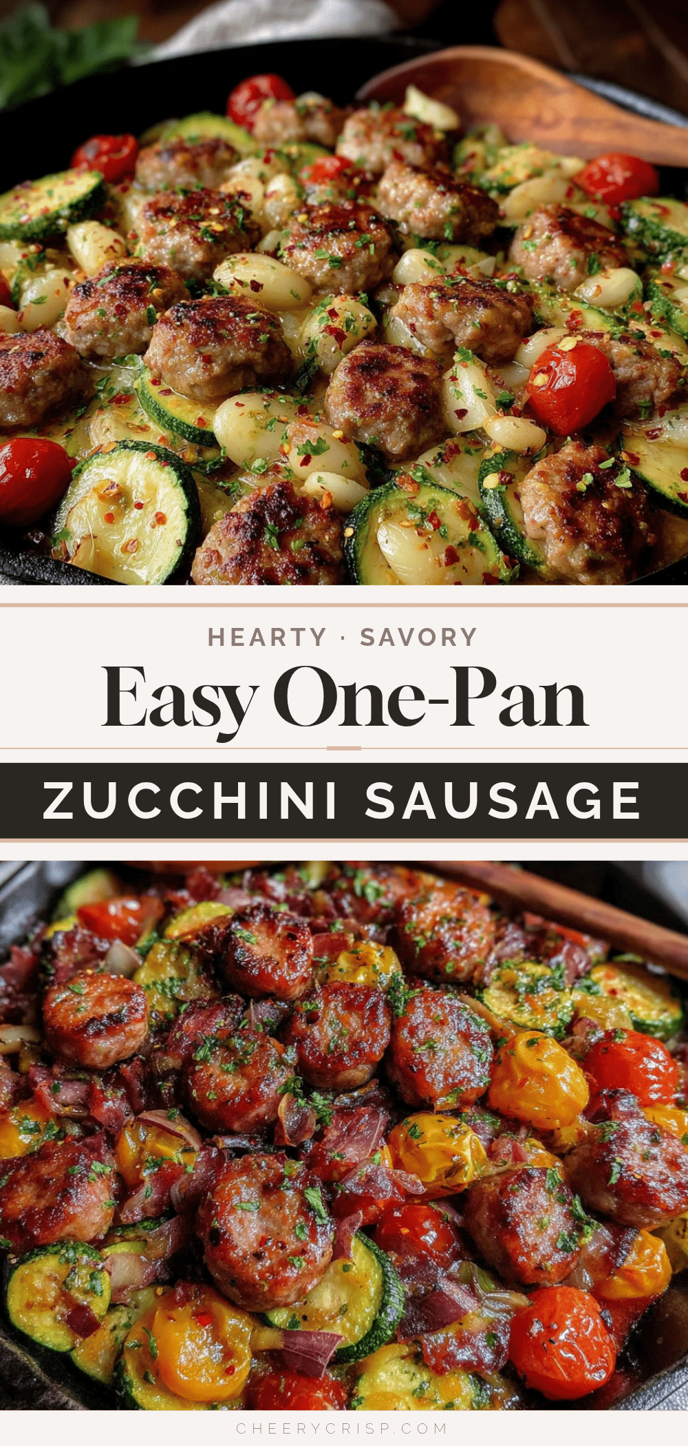 one pan zucchini and sausage skillet dinner recipe