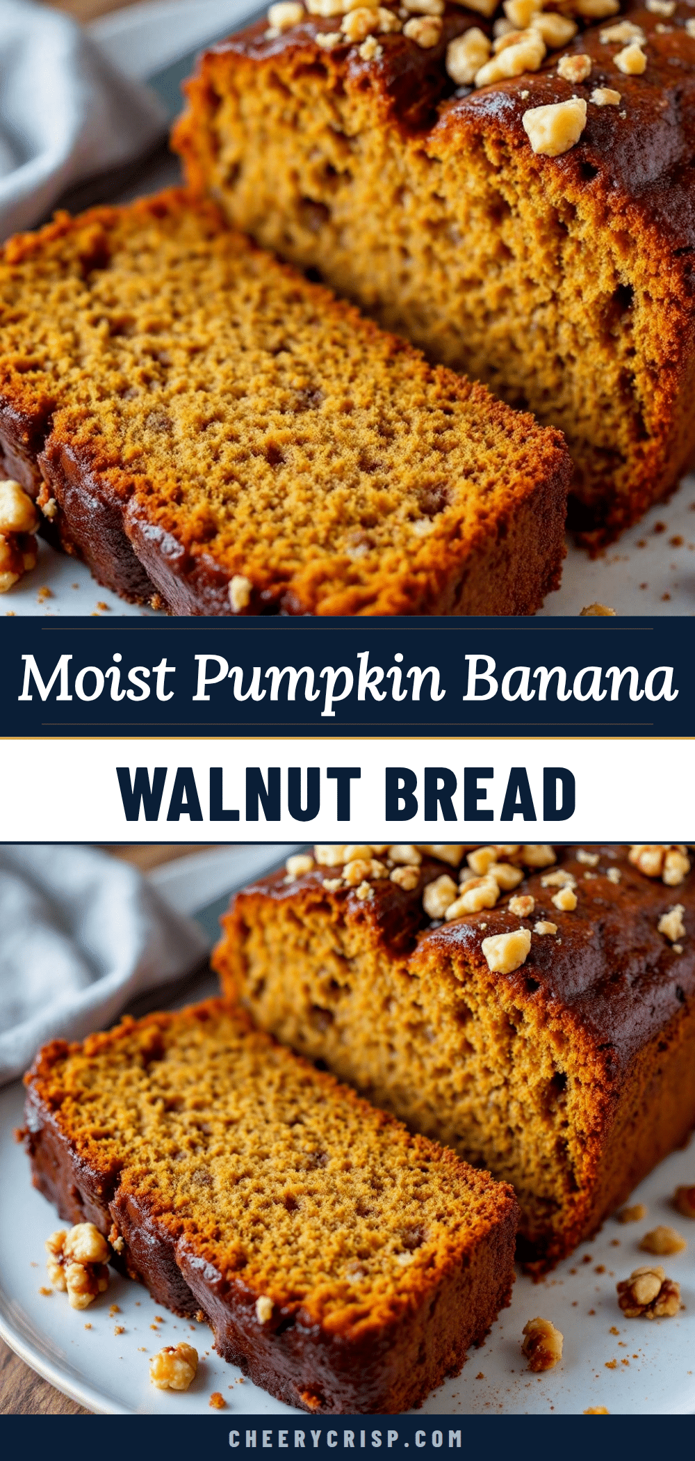 pumpkin banana walnut bread recipe