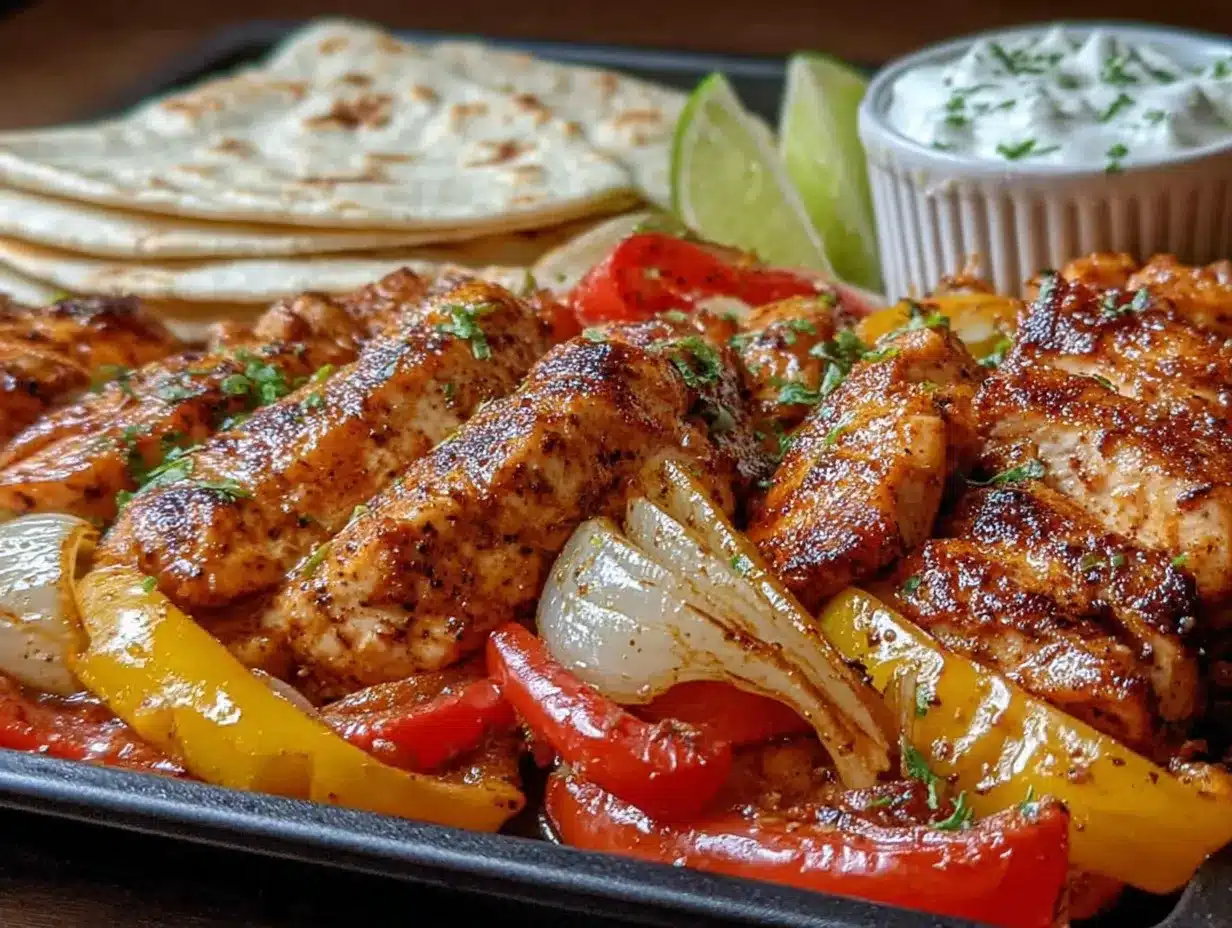 sheet pan fajita dinner preparation steps
