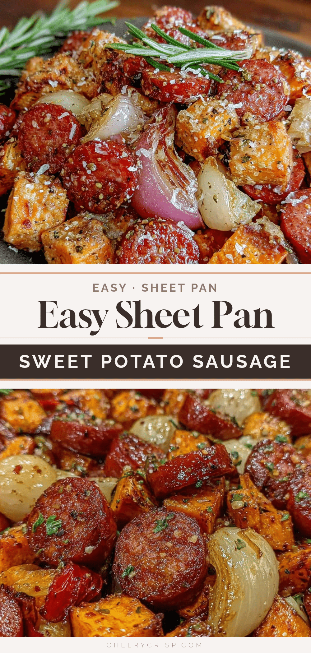 sheet pan sweet potato chicken sausage dinner recipe