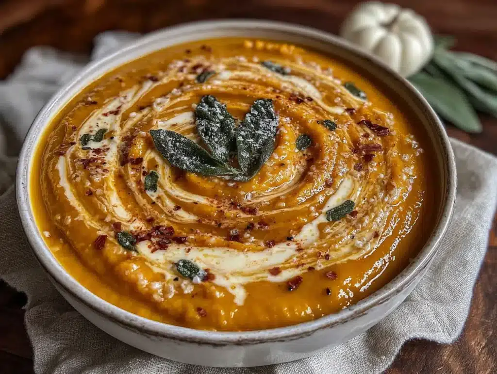 slow cooker butternut squash soup - featured image
