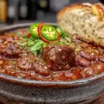 smoky chipotle football chili - featured image