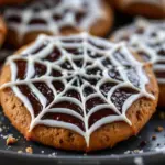 spiderweb halloween sugar cookies - featured image