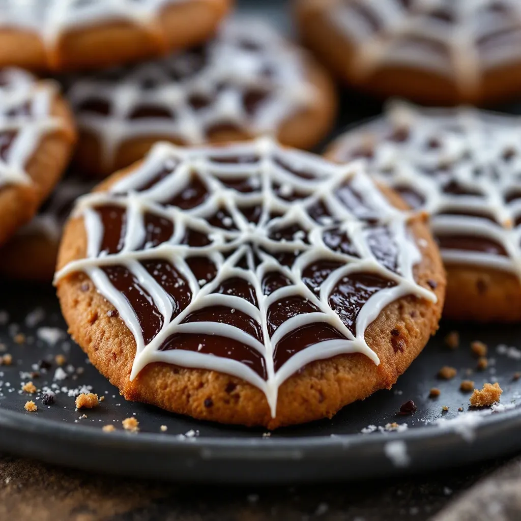 spiderweb halloween sugar cookies preparation steps