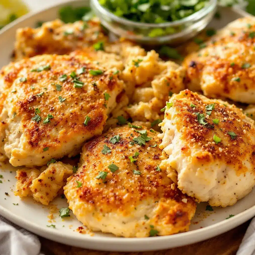air fryer garlic parmesan chicken thighs preparation steps