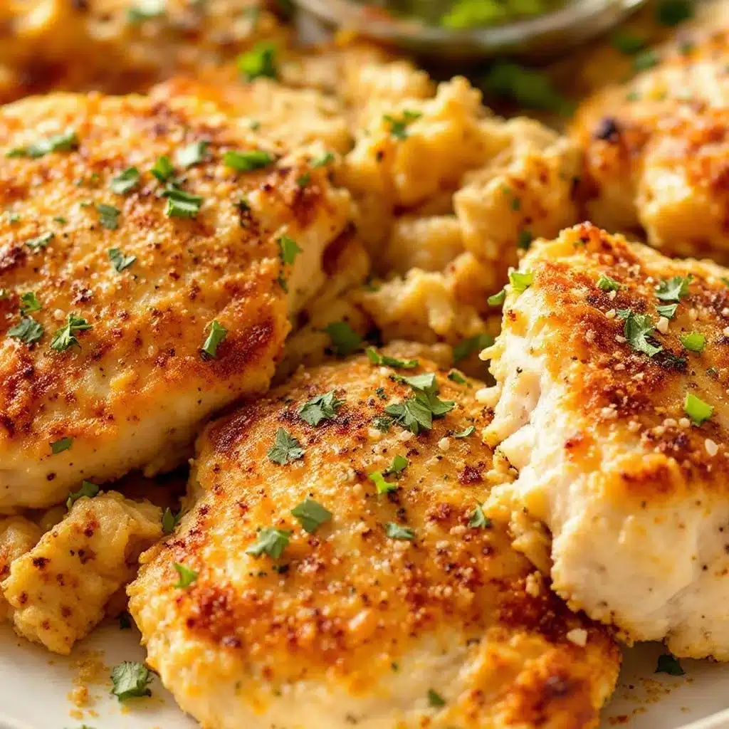 air fryer garlic parmesan chicken thighs - featured image