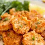 air fryer salmon bites - featured image