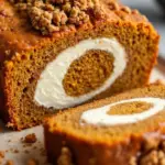 brown butter pumpkin bread with cream cheese swirl - featured image