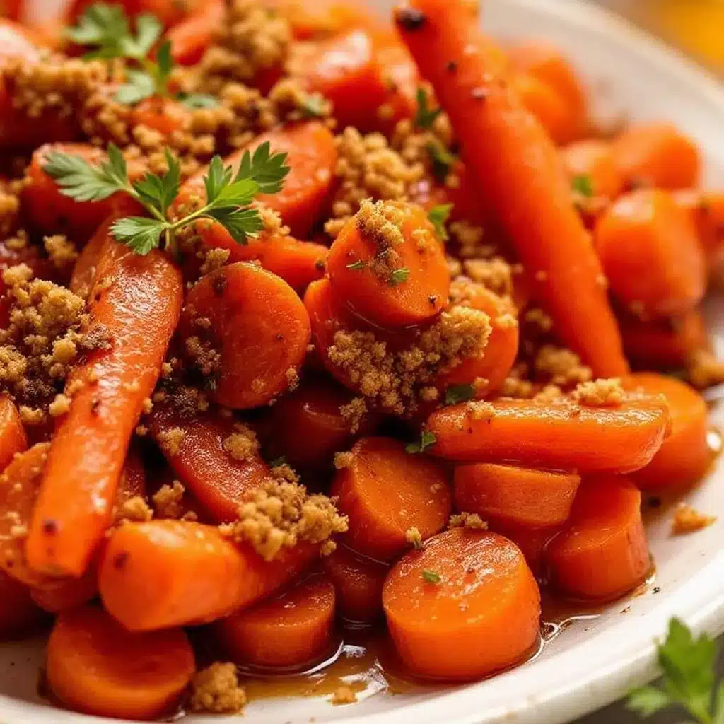brown sugar bourbon glazed carrots - featured image